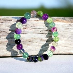 Fluorite Crystal Bracelet - 8mm Unisex